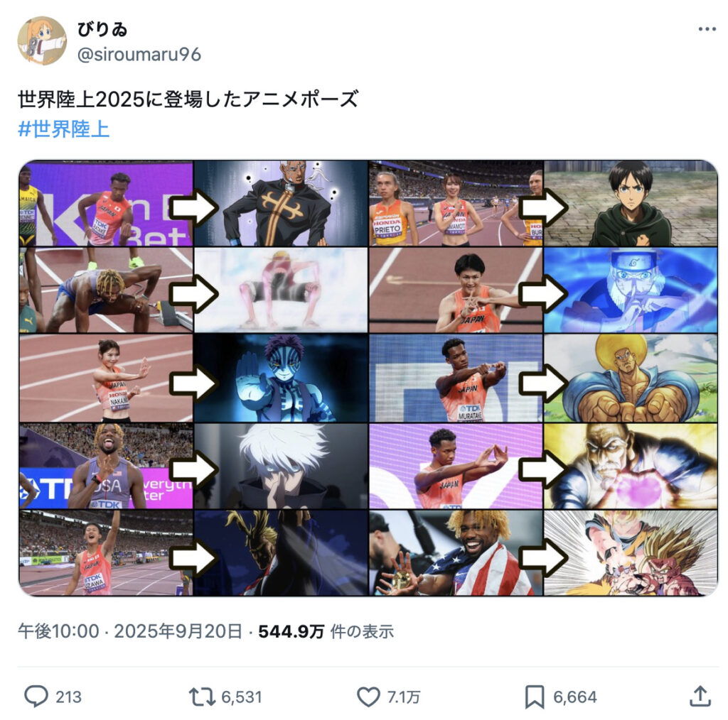 世界陸上　アニメポーズ